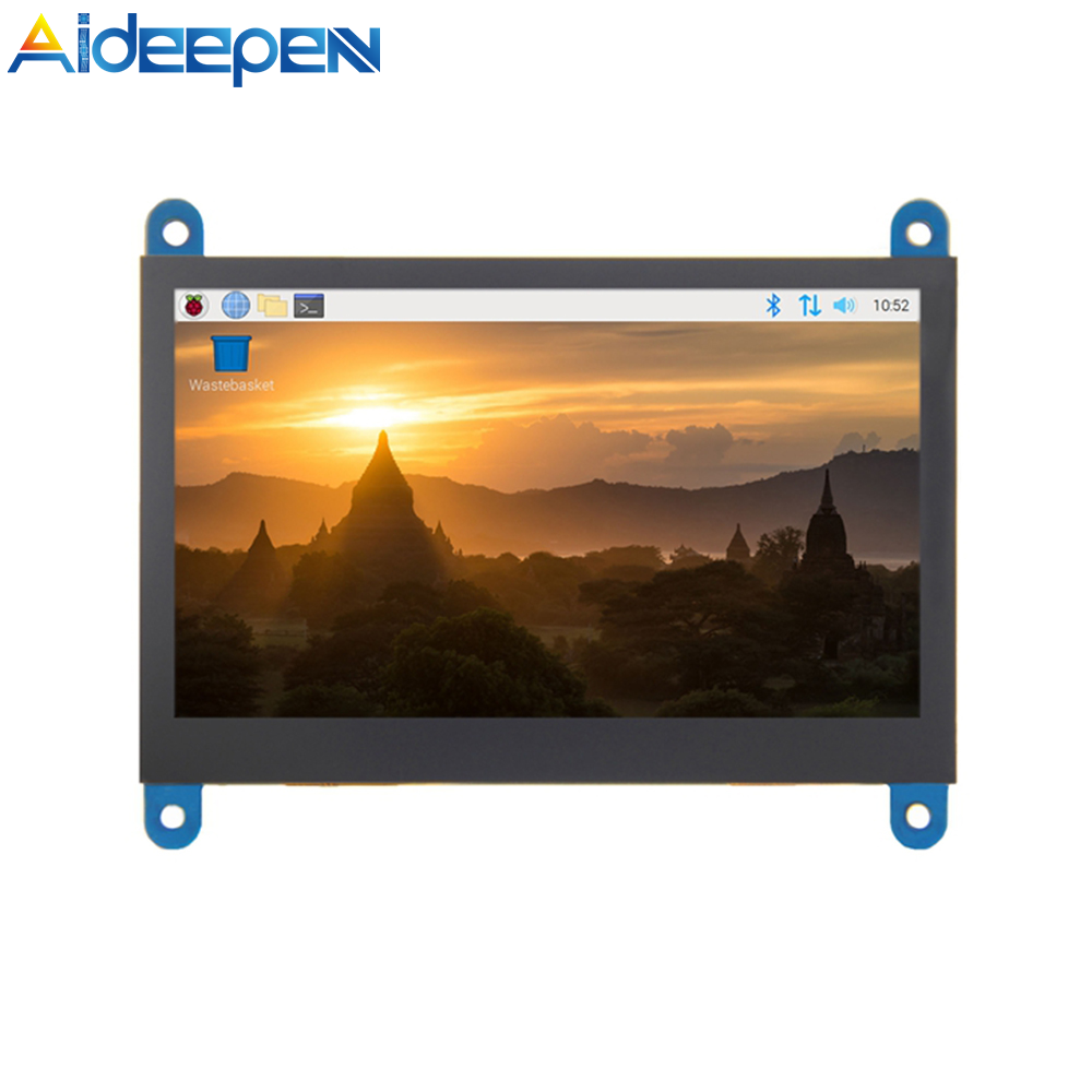 Aideepen Màn Hình 4.3 Inch Cho Raspberry Pi HDMI Với Màn Hình Cảm Ứng Điện Dung Độ Phân Giải 800*480 Hỗ Trợ Windows10/8/7 Cảm Ứng 5 Điểm Hỗ Trợ Cho Raspberry Pi 3B +/4B Điều Khiển Cảm Ứng Một Điểm Cảm Ứng USB