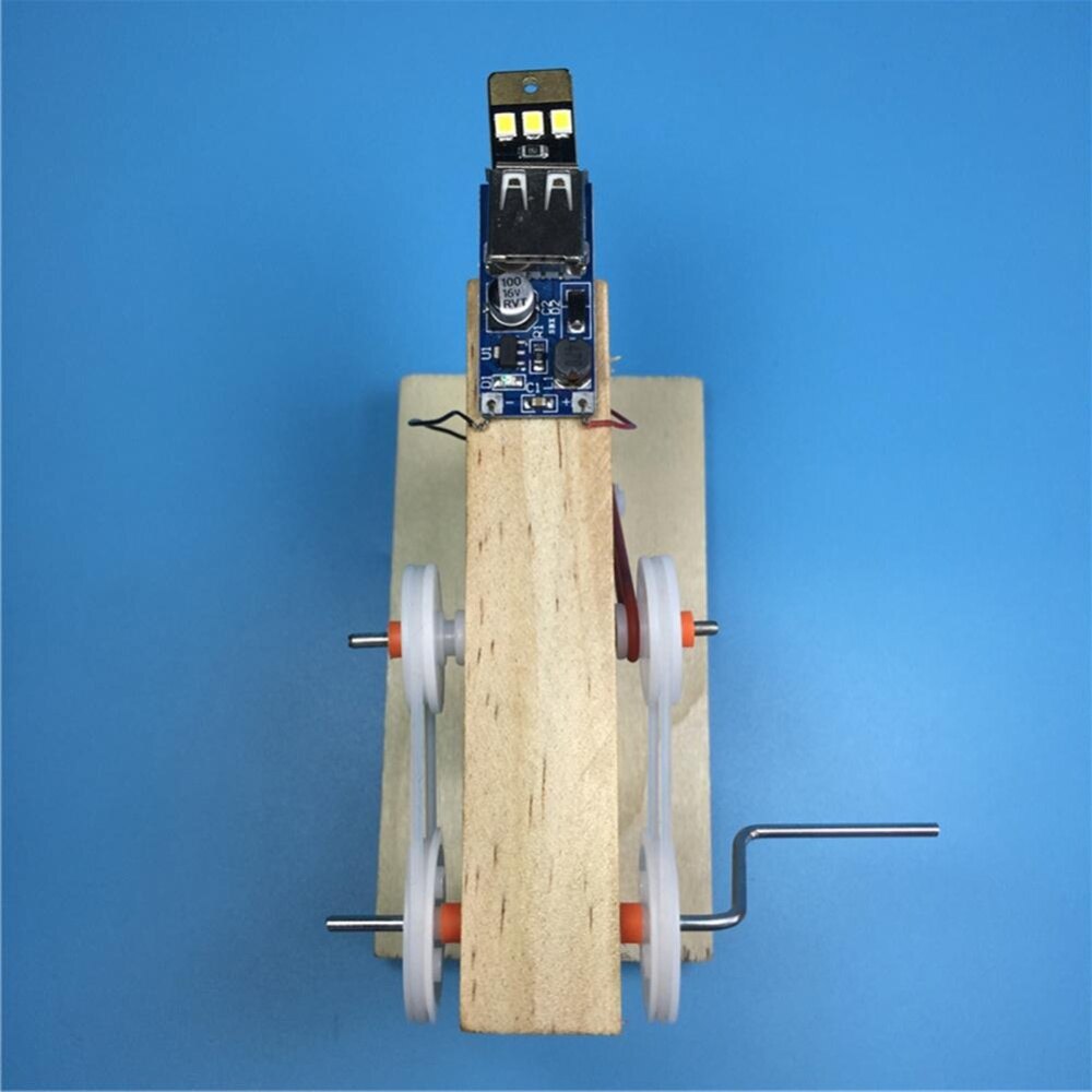 DIY Dynamo Generator Model Wood Invention Science Experiment Assemble Toys
