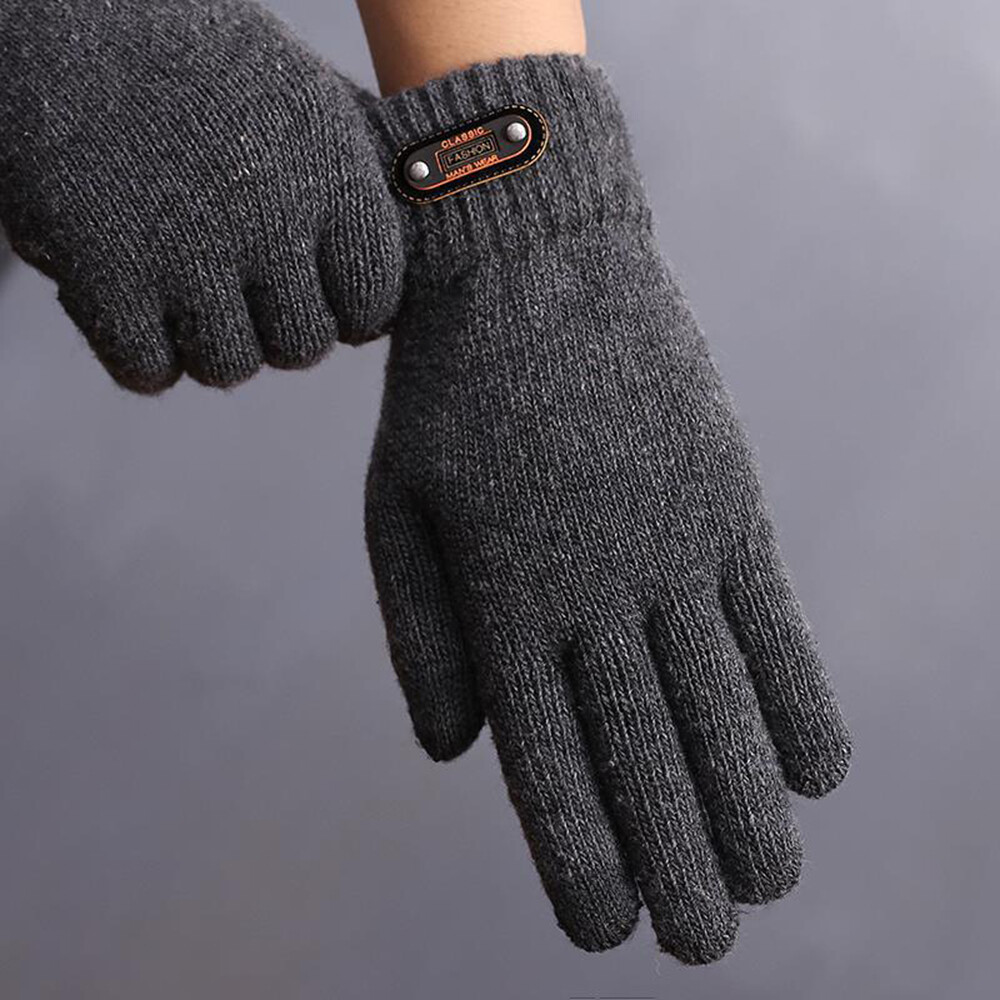 Wool Mitten Color Solid Screen High Quality Knitted Autumn Winter