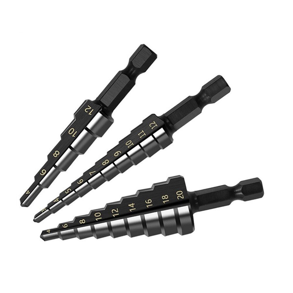 Practical Step Drill Bit Black HSS Steel Durable High Quality Practical