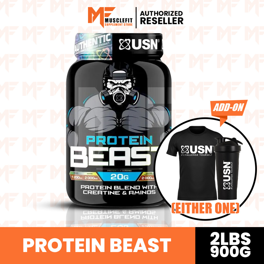 USN Protein Beast Blend with Creatine & Aminos 900 g Halal Whey Protein