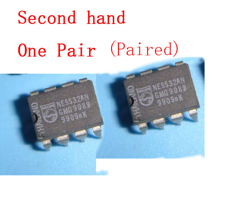 One pair second hand ne5532n ne5532an dual op amp chip