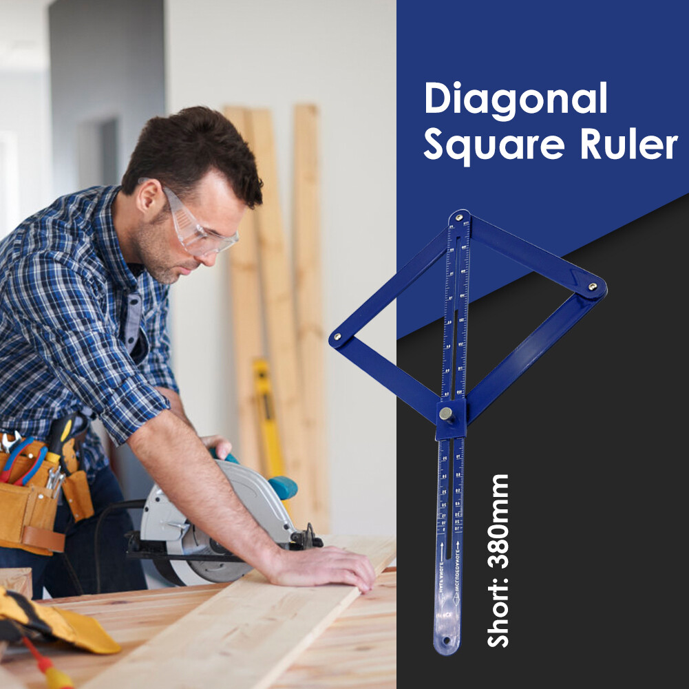 【ANENG】Woodworking Diagonal Square Ruler DIY Multi-angle Corner Finder Protractor