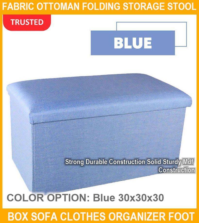 2 In 1 Folding Storage Stool Box Sofa Clothes Organizer Shoes Stool