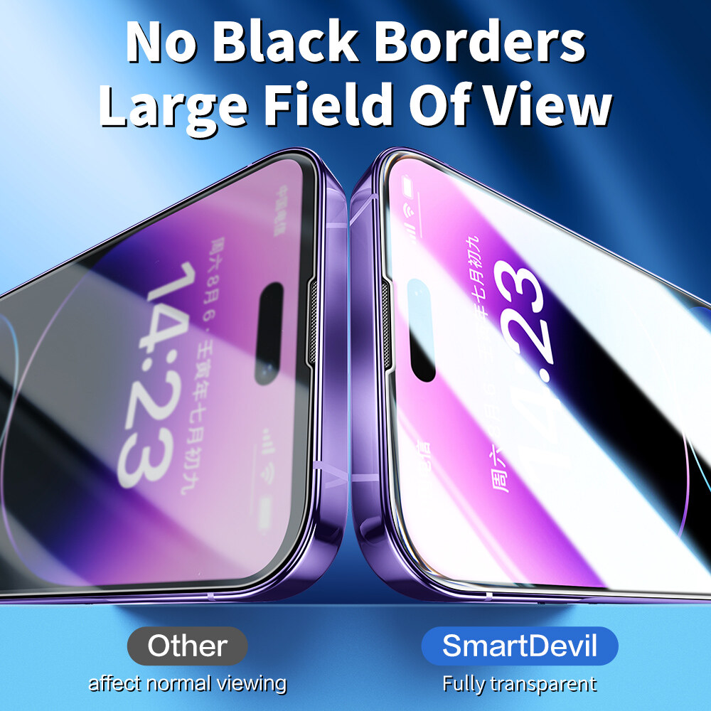 SmartDevil Miếng Bảo Vệ Màn Hình Cho iPhone 14 Pro Max iPhone 14 Pro 14 Plus 14 iPhone 13 Pro Max 13 Pro 13 Miếng Dán Kính Cường Lực Trong Suốt Che Phủ Toàn Màn Hình Chống Bụi Và Chống Ánh Sáng Xanh Chống Vân Tay Nổ-bằng Chứng