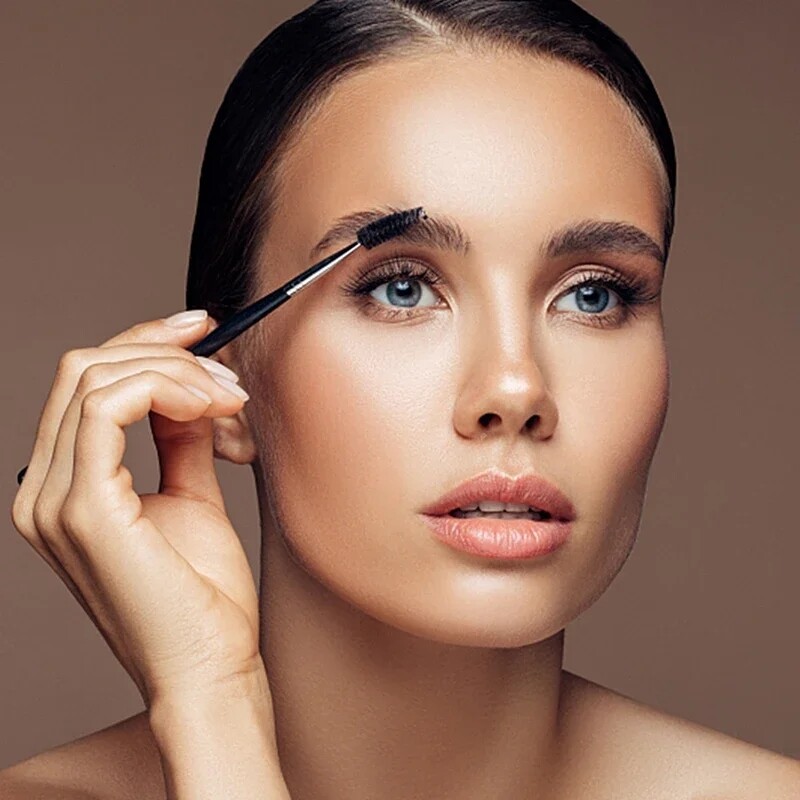 7cm/10.5cm đôi cọ trang điểm Cọ chải mi trang điểm mắt cọ trang điểm mắt Reel cọ có góc lông mi bàn chải dụng cụ mỹ phẩm mắt