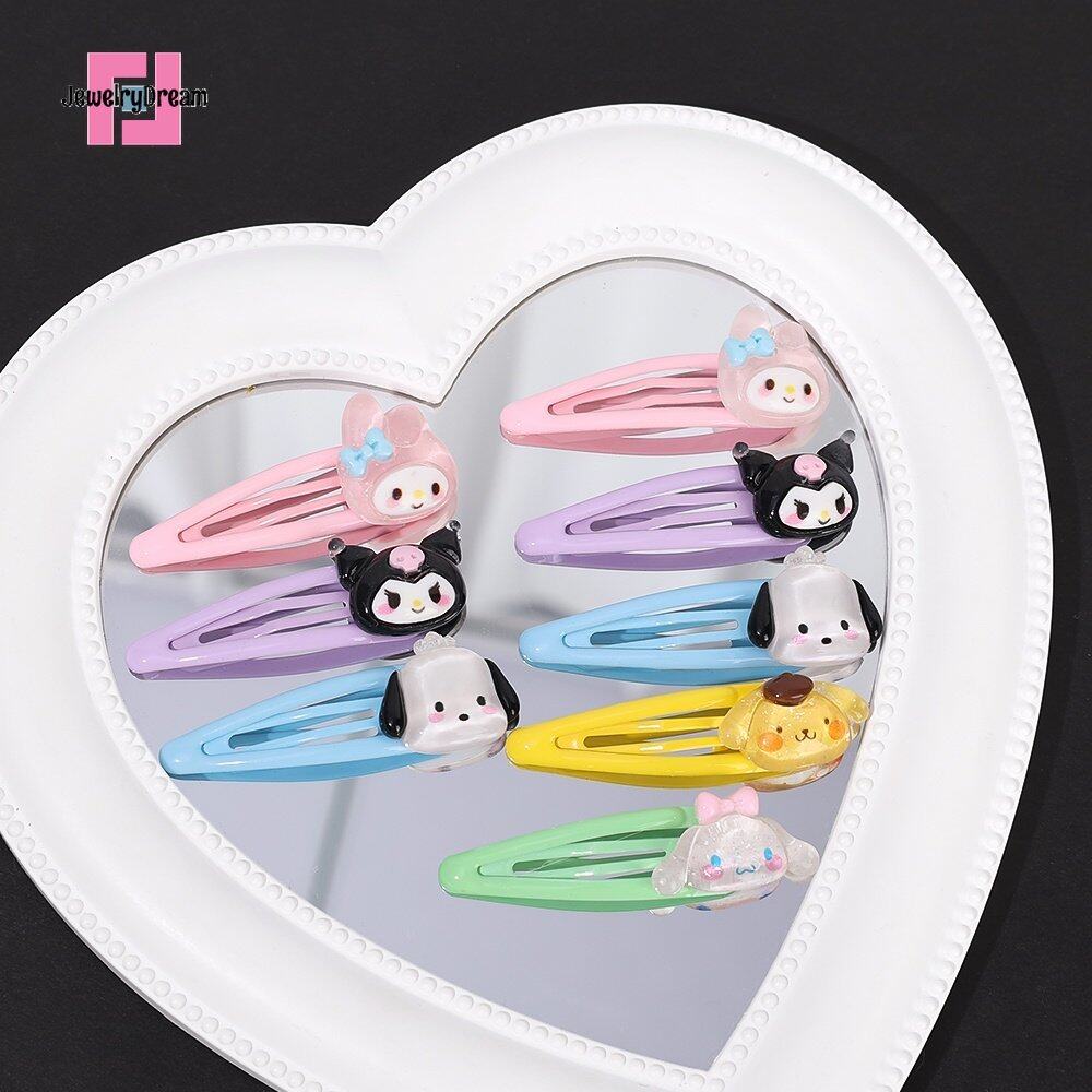 Trẻ Em Trong Suốt Sanrio Giai Điệu Kuromi Kẹp tóc càng cua Dễ Thương vịt hoạt hình Miệng BB Barrettes Cho Cô Gái