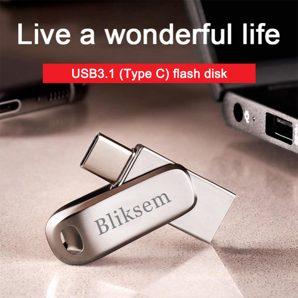 Bliksem Type-C Ổ USB Flash 32GB 64GB 128GB cho TYPE-C PC USB tốc độ cao Ổ USB Flash 128GB USB 2.0 TYPE-C 32GB 64GB ổ USB nhỏ