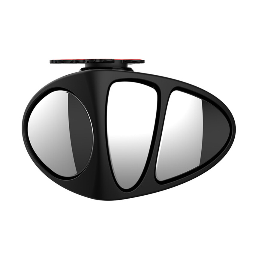 2 Pcs 3 in 1 360 Degree Rotation Three Sided Blind Spot Mirror Reversing Blind Spot Convex Mirror, Right & Left