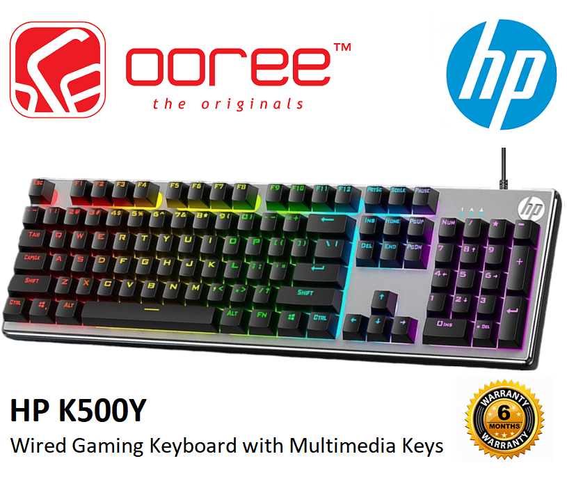 HP K500F K500Y MEMBRANE USB WIRED GAMING KEYBOARD WITH LED