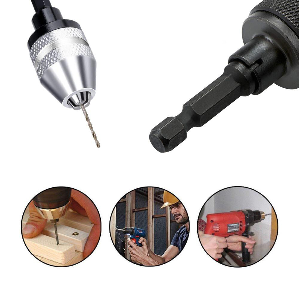 Electric drill adapter keyless drill chuck hexagonal handle electric motorcycle chuck accessories