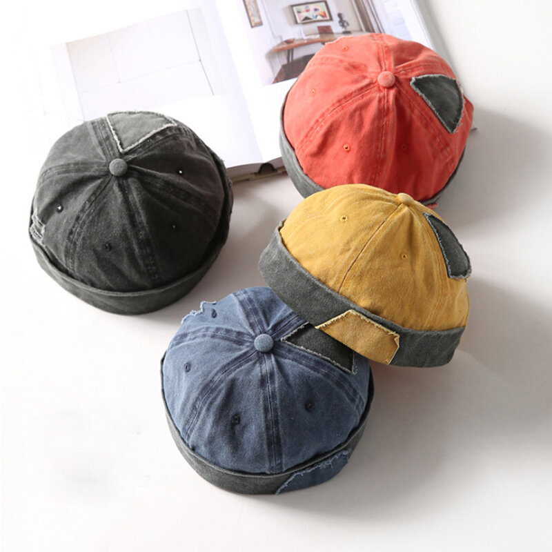 Hat Male Retro Patch Hole Hat Cowboy Hat Female Tide Hip Hop Hat