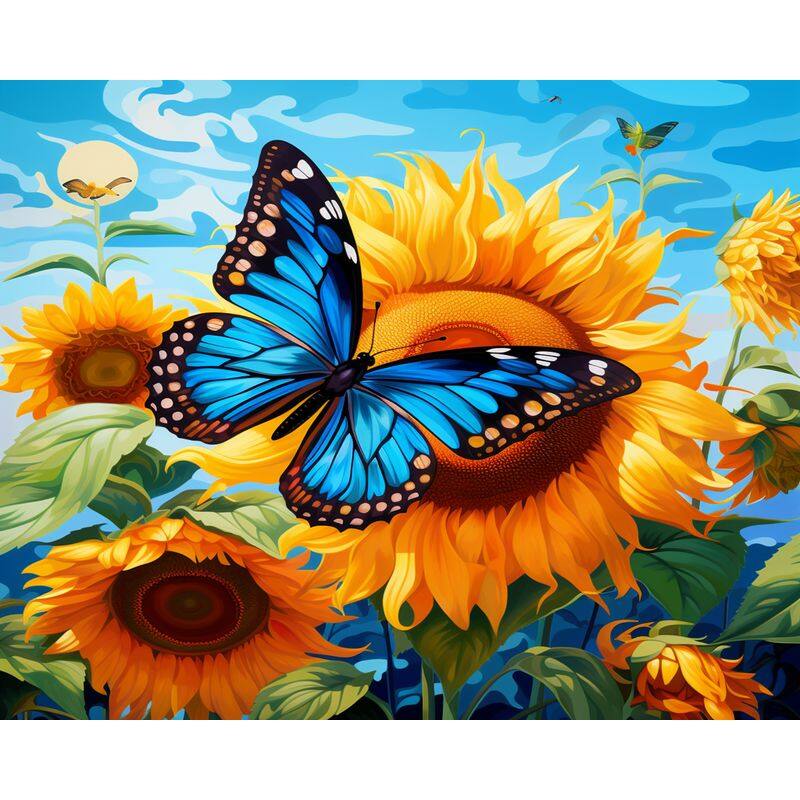 SDOYUNO 40x50cm Painting By Numbers Handmade Picture Drawing Sunflower Picture Living Room Decoration