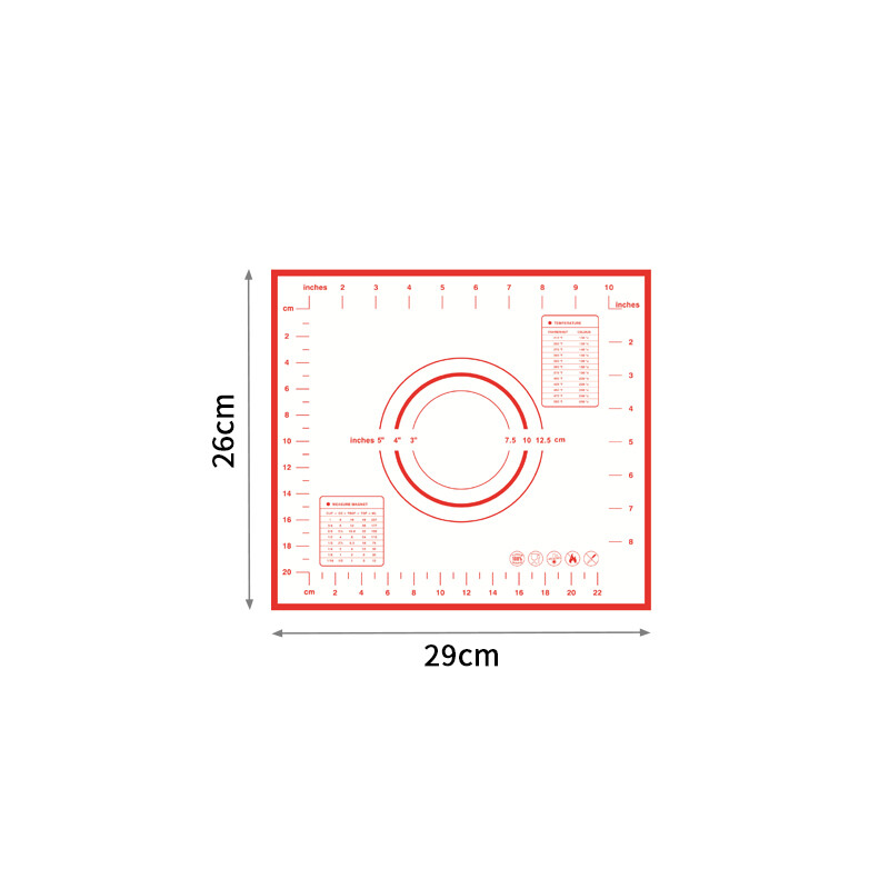 Konco Silicone Baking Mat Non-stick Pastry Pizza Dough Maker Pastry Mat Kitchen Gadgets Baking Tools Utensils Bakeware