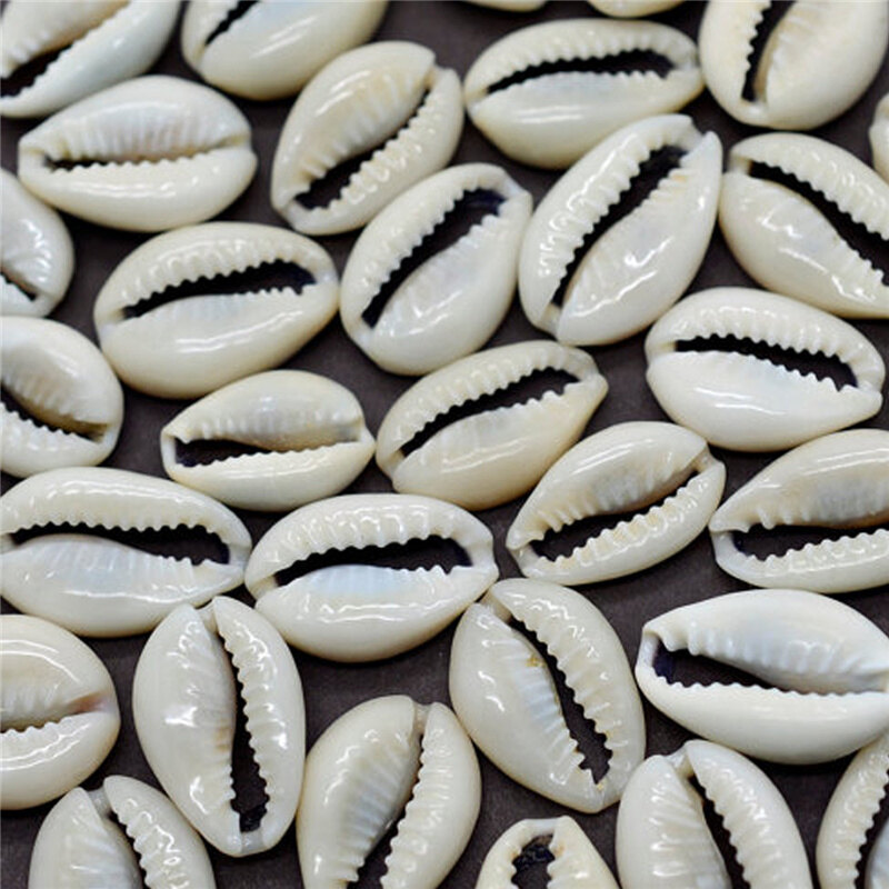 50Pcs/pack White DIY Sea Shell Cowrie Cowry Charm Beads Beach Jewelry Accessories for Making Women Sea Shells Earrings Bracelet Necklace