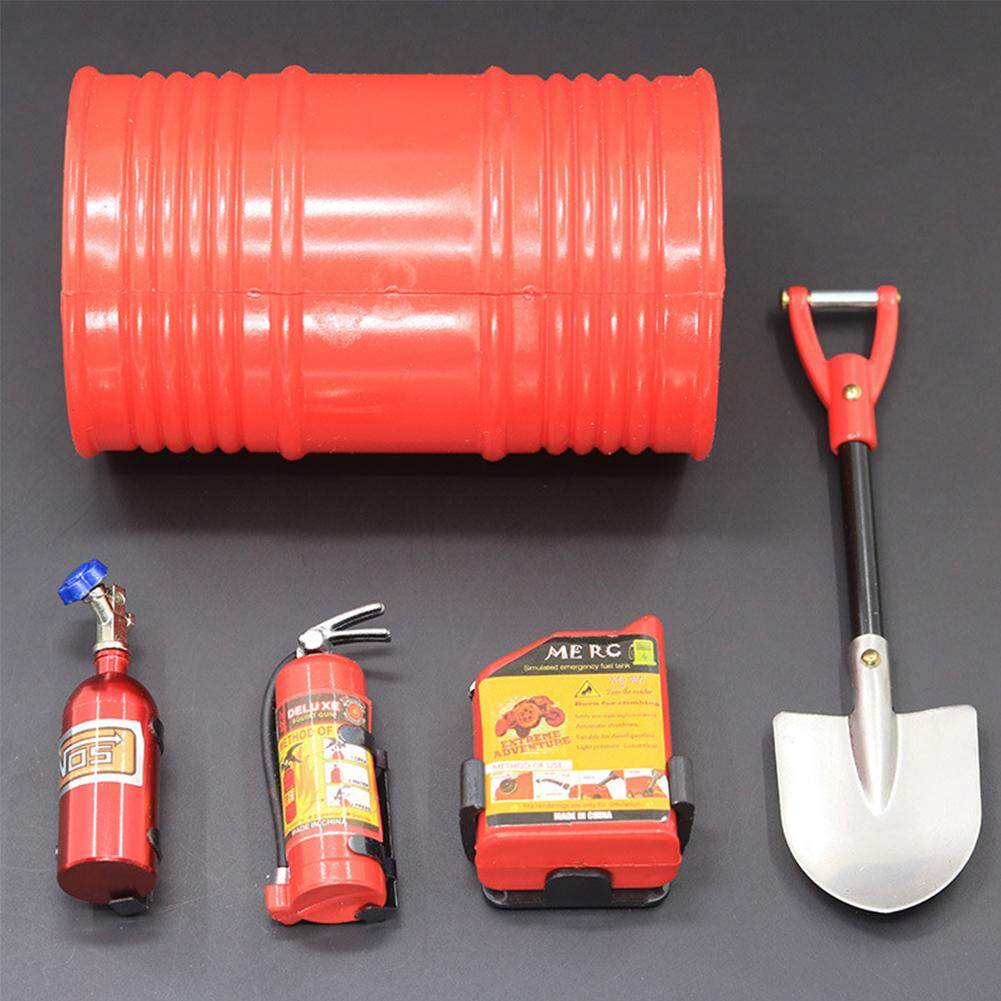 5 Pcs/set Perlahan Ayunan RC 1:10 Aksesoris Drum Minyak Tangki Bahan Bakar Pemadam Api Sekop untuk Axial SCX10 Tamiya CC01 RC4WD D90 D110 TF2 Mobil Kendali Jarak Jauh