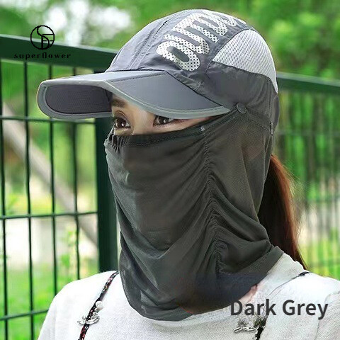 SUPERFLOWER Outdoor Neck Protection Quick Dry Sunscreen Face Cover Folding Sunshade Hat_voghion.com