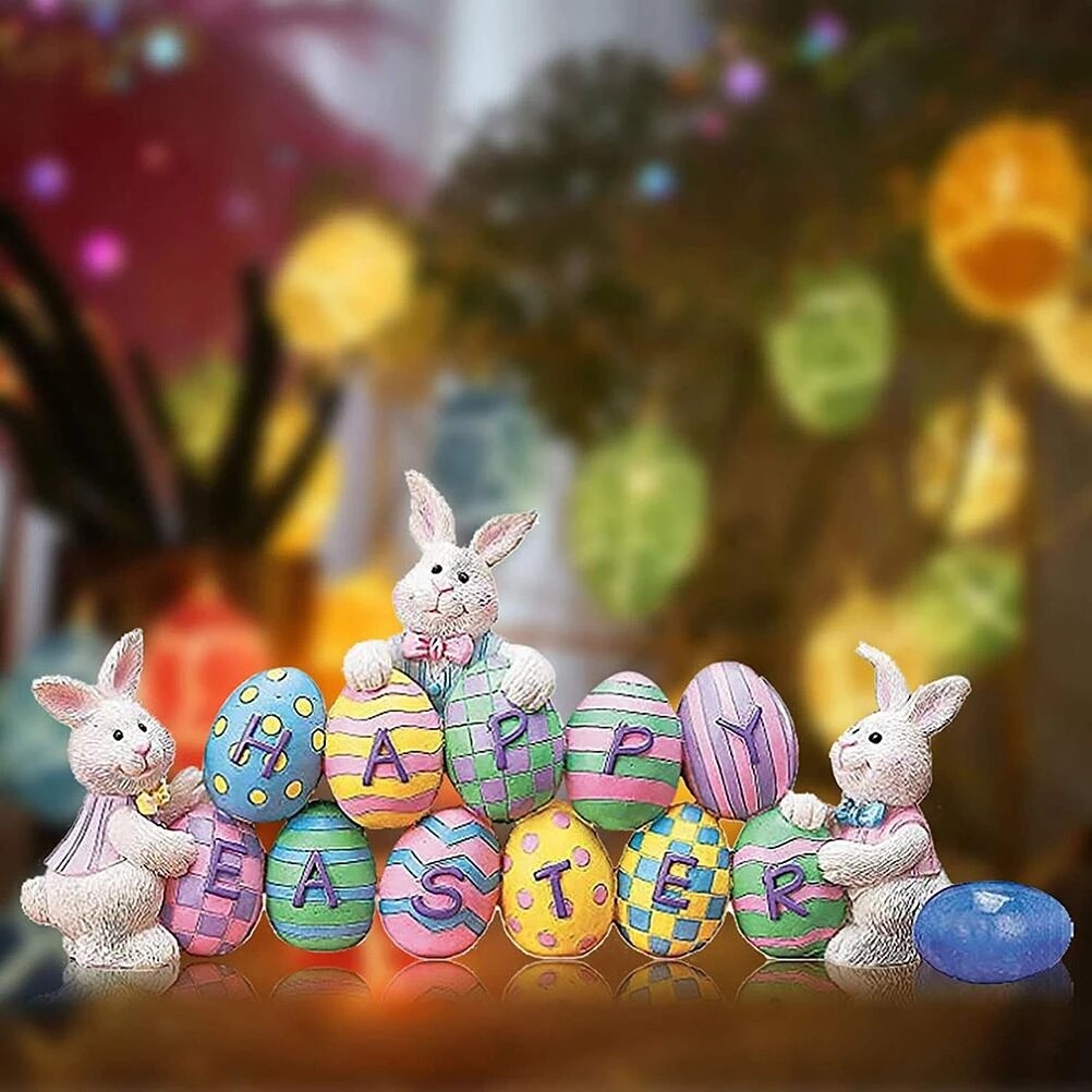 Easter Bunny Decoration Easter Decorations Craft Easter Bunny Figures Farmhouse Home Decoration