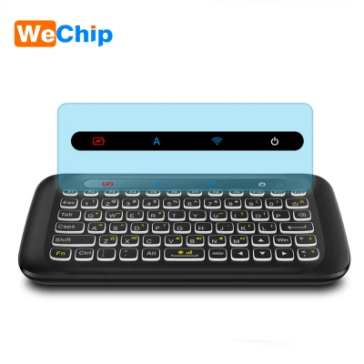 Wechip backlit H20 Mini Wireless Keyboard 2.4ghz English Air Mouse IR Learning with Touchpad Remote Control Android TV Box PK I8