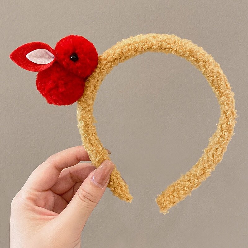 New Korean Hair Clip Hair Rope Sweet Cute Plush Rabbit Hairpin Rubber Band For Woman Girls Hair Accessories