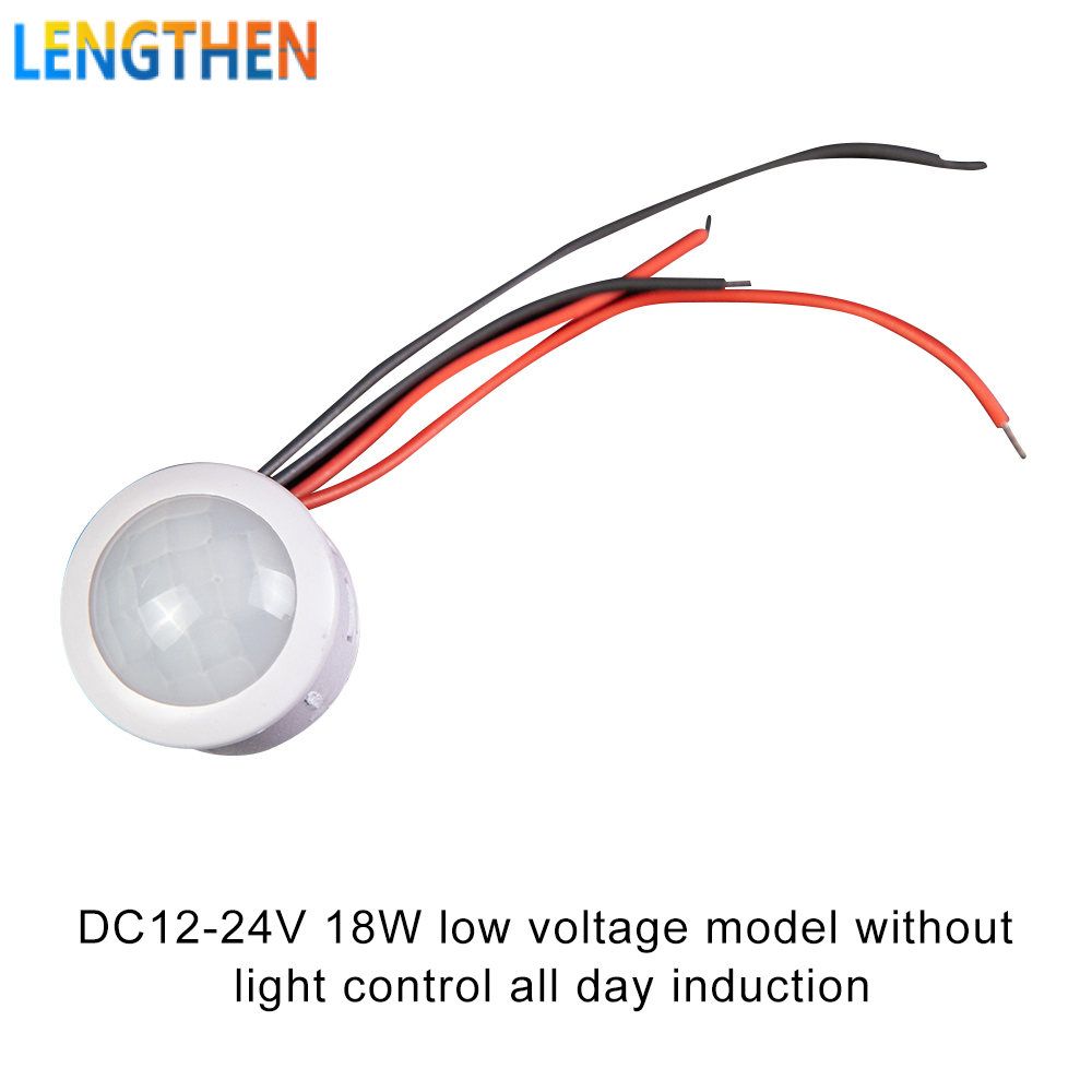 Kéo Dài Cảm Biến Tự Động Công Tắc Đèn LED Cảm Biến Chuyển Động Của Con Người Cảm Biến Chuyển Động Hồng Ngoại Phát Hiện PIR Hồng Ngoại Đầu Dò LED Bộ Cảm Biến Chuyển Động Cơ Thể