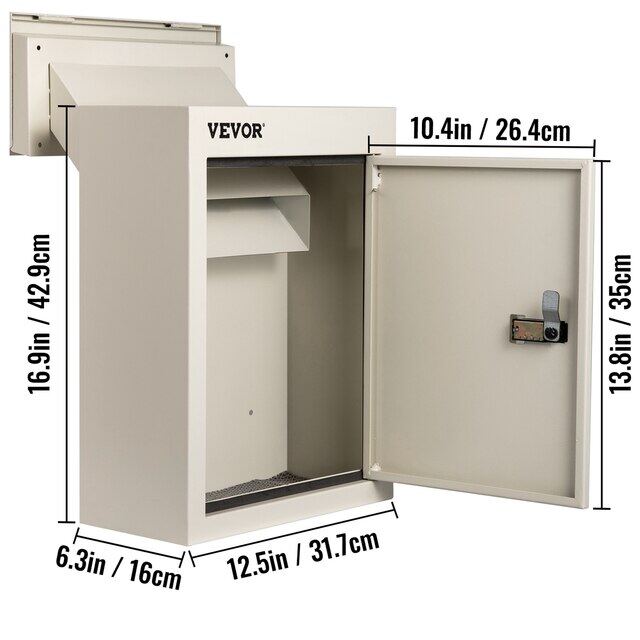 VEVOR ThroughTheDoor & ThroughTheWall Locking Drop Box Parcel Drop