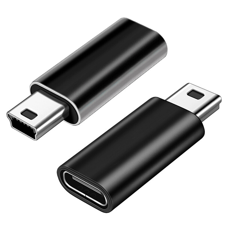 wuyangmin Mini 5 Pin USB Adapter B Male to USB Type C Female Data Data Transfer Connector