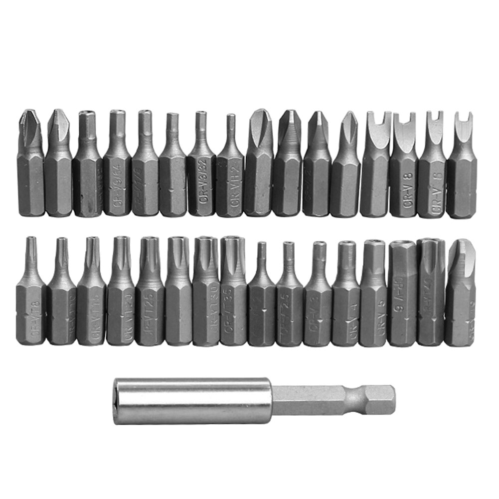 33 Chiếc Tuốc Nơ Vít Điện Đầu Rỗng/Rắn Cờ Lê Torx Bộ Đầu Mũi Khoan An Toàn