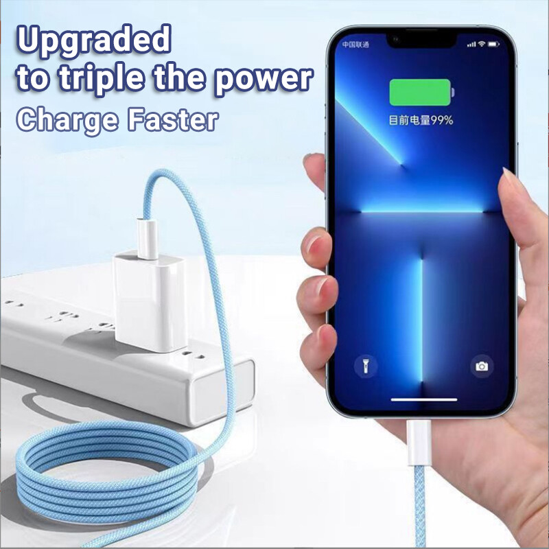 DISOUR USB C Cable for iPhone 15 PD 60W Fast Charging Cable Type C Braided Fast Charging Cable for Xiaomi Huawei iPhone 15 Pro Max Support Data Transfer