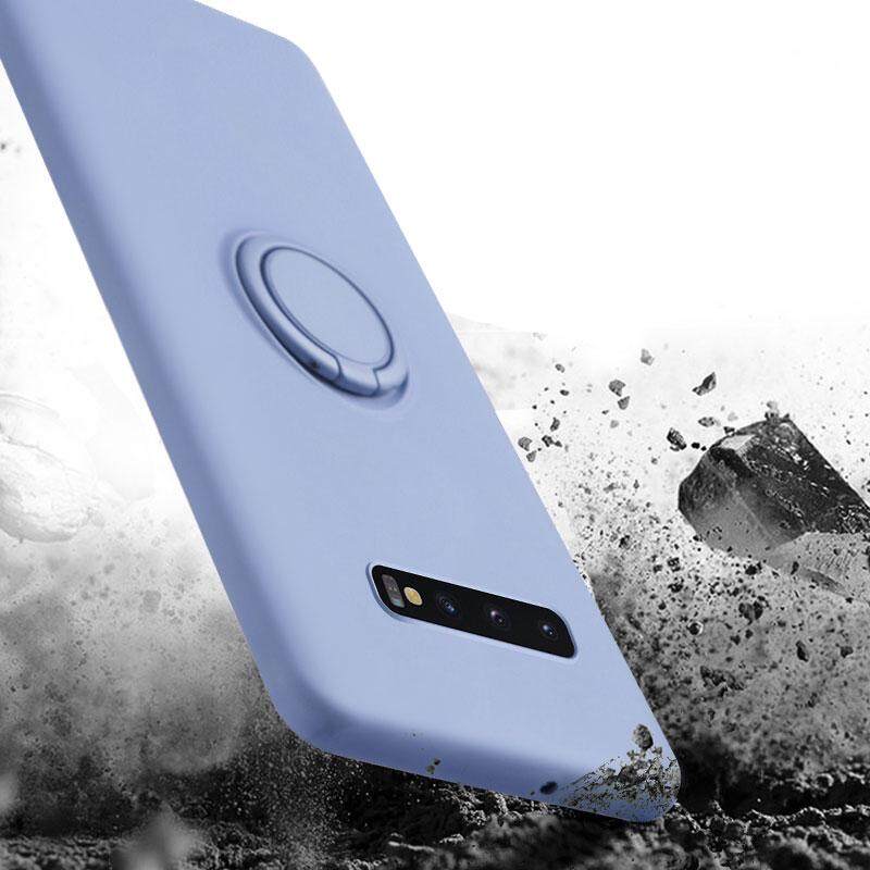 LUOWAN Ốp Lưng Cho Samsung Galaxy Note 20 S23 S22 S21 S20 Ultra S10 S9 S8 Plus Note 9 Note 10 Plus S10E Ốp Lưng Silicon Lỏng Bền Chân Chống Sốc Có Vòng Và Chức Năng Nam Châm Cho Giá Đỡ Xe Hơi