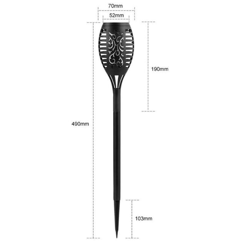 PER 12LED Đèn Hình Ngọn Lửa Năng Lượng Mặt Trời Ngoài Trời Không Thấm Nước Cường Độ Cao Đèn Thảm Cỏ Đèn Dùng Ngoài Trời Với Đèn Năng Lượng Mặt Trời Cho Sân Vườn Biệt Thự Đường Phố