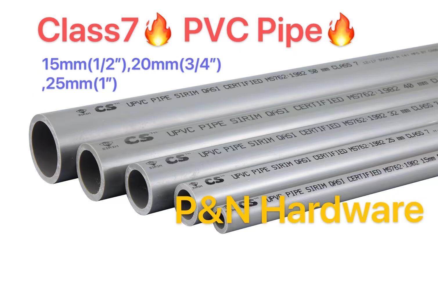 Pvc Pipes Class 7 15mm 1 2 20mm 3 4 25mm 1 Lazada