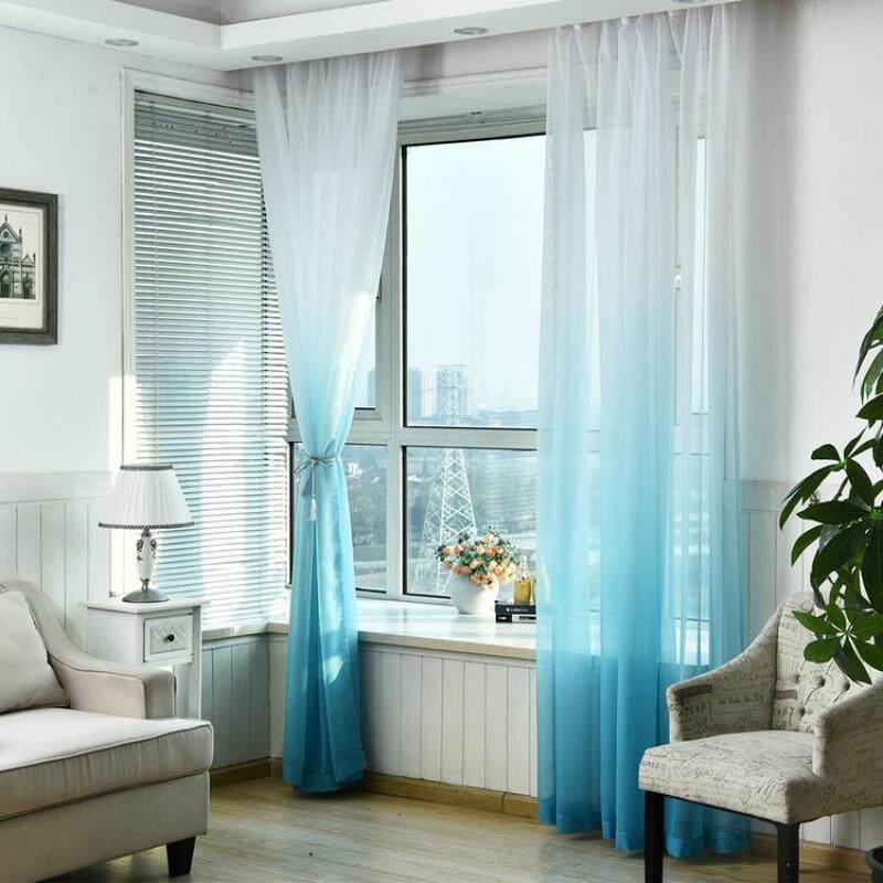 DHome Đồ Trang Trí Rèm Cửa Chuyển Màu Cửa Sổ Gạc Gia Đình Sống 100X270 CM