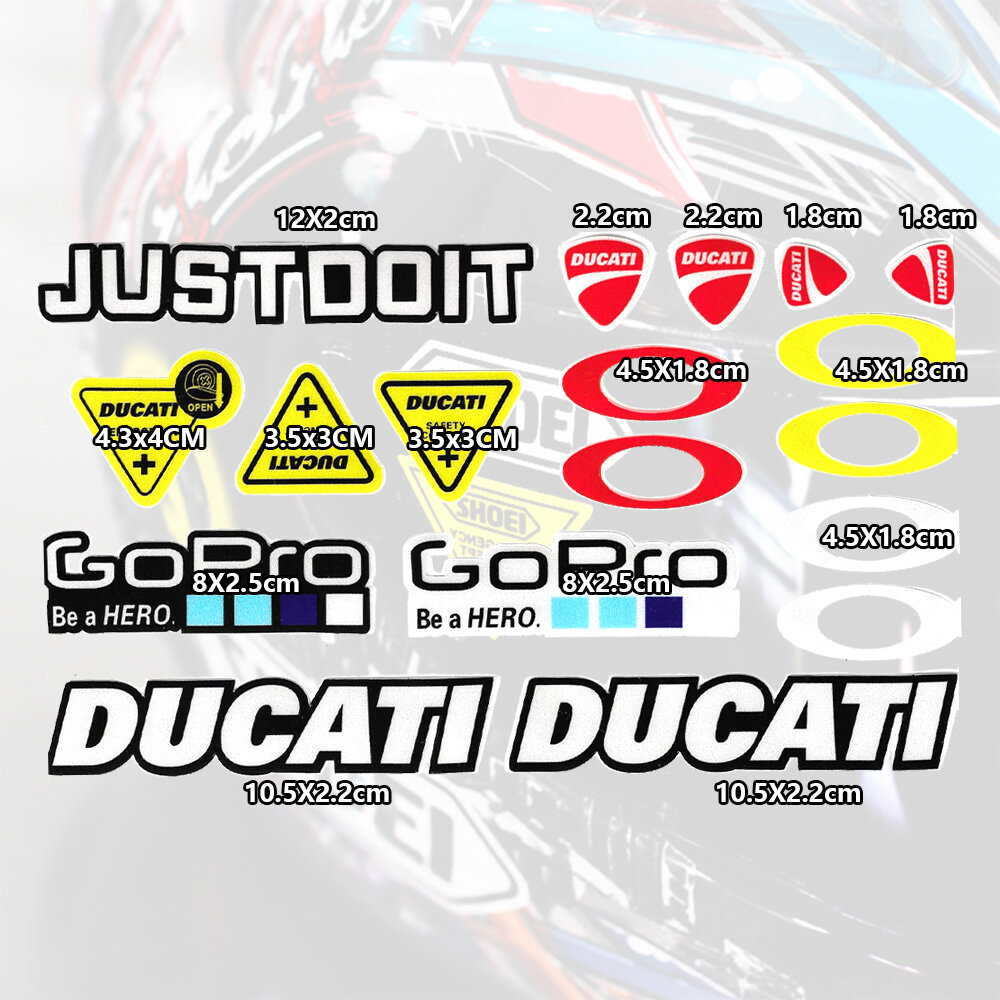 Motorcycle Stickers Fairing Sticker Logo for KTM Ducati Corsr 795 796 696 1100 1098 1198 Italy Tank Decals &Stickers
