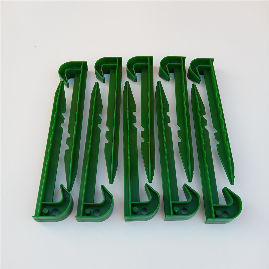 10-pack 5.75inch Garden Plastic Stakes Spike Hook Awning Tent Pegs Sturdy