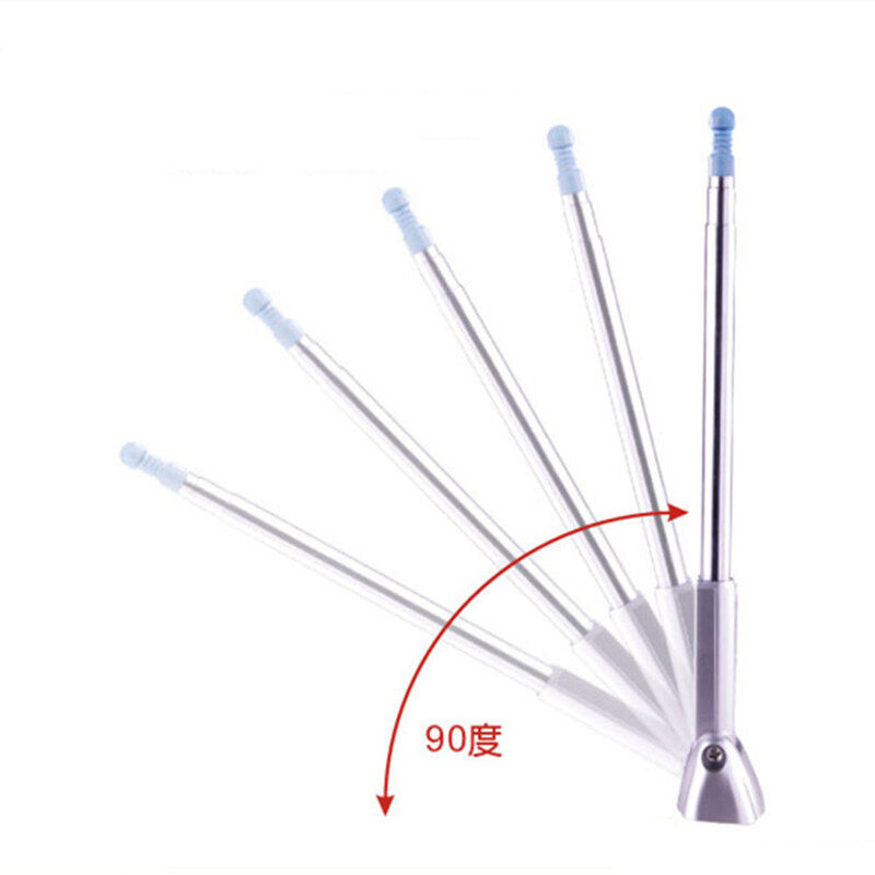 Xumingbaby Adjustable Retractable Three-section Flagpole Silver Color Car Retractable Radio Antenna Hp 6623