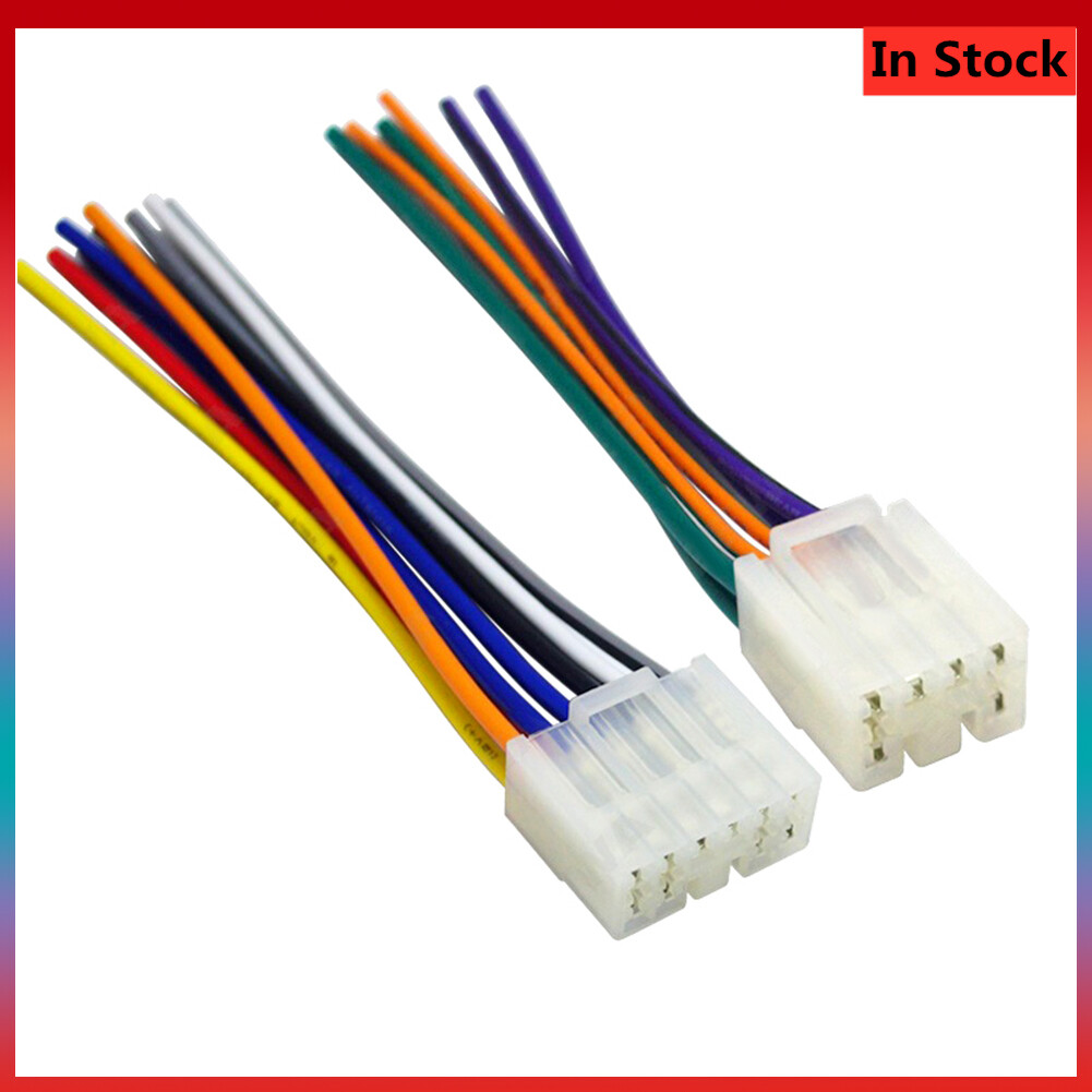 2Pcs Car Radio Stereo CD Player Wiring Harness Cable Installation Kit for Toyota
