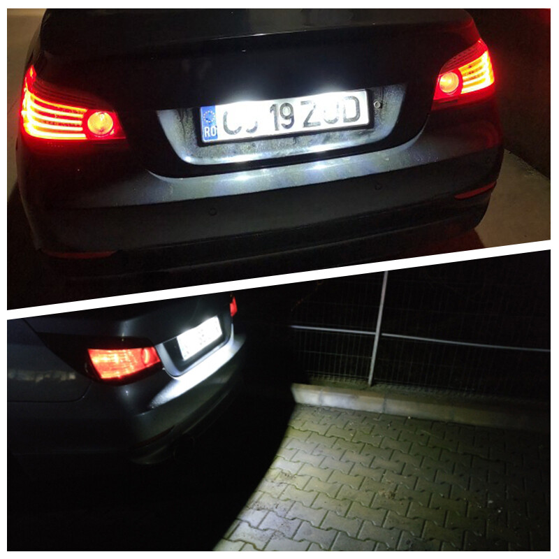 2Pcs Auto Car License Number Plate Lights Lamp for BMW E82 E39 91 E60 E90 E92 E93 E61 E88 E70 E71 E72 M3 M5 X5 X6