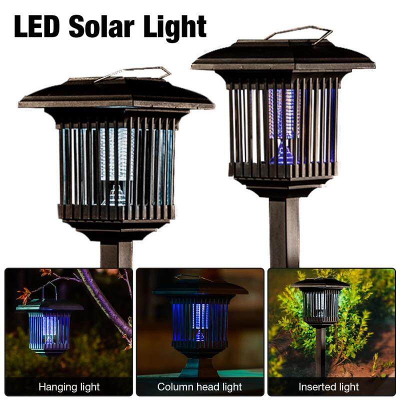 Đèn LED Năng Lượng Mặt Trời Chống Nước Đèn Diệt Muỗi Diệt Côn Trùng Ánh Sáng Cho Bãi Cỏ Sân Vườn