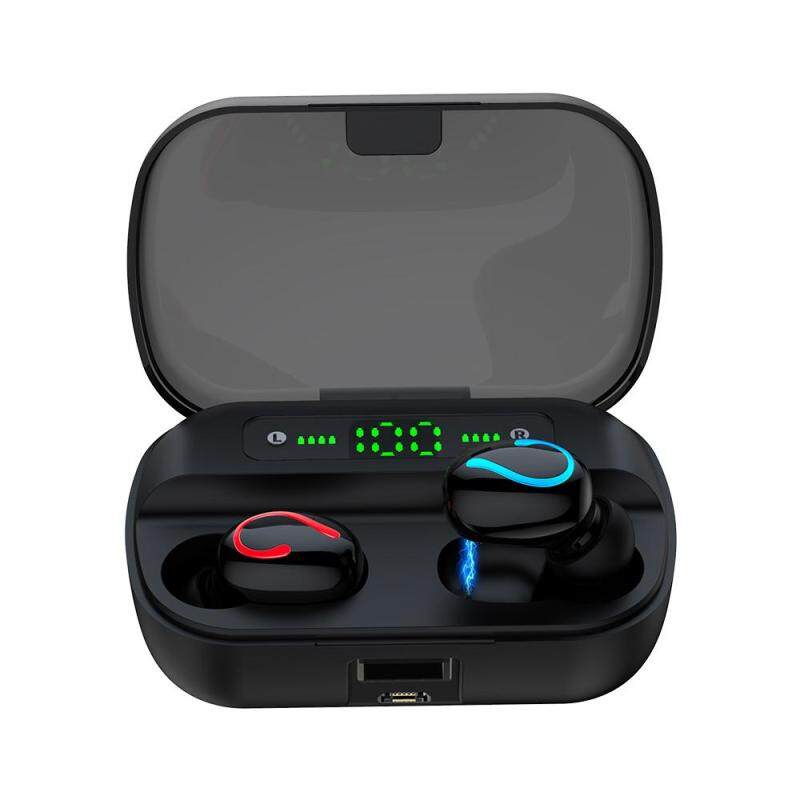 niceEshop Q65 TWS Wireless Bluetooth 5.0 Earphones Waterproof IPX7 Waterproof 2600mAh Charging Case 9D Stereo Earphone LED Display Singapore