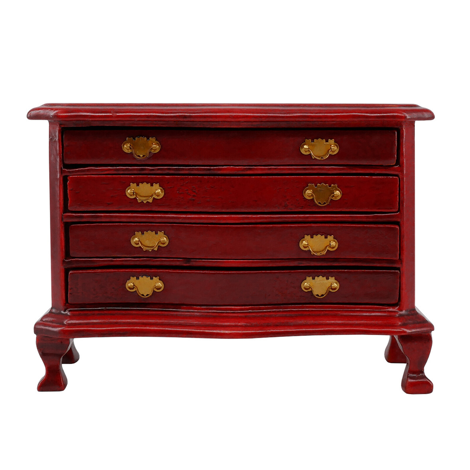 ASTELLA 1:12 Dollhouse Mini Furniture Bedroom Cabinet with Multi Drawers Model Toy Decor