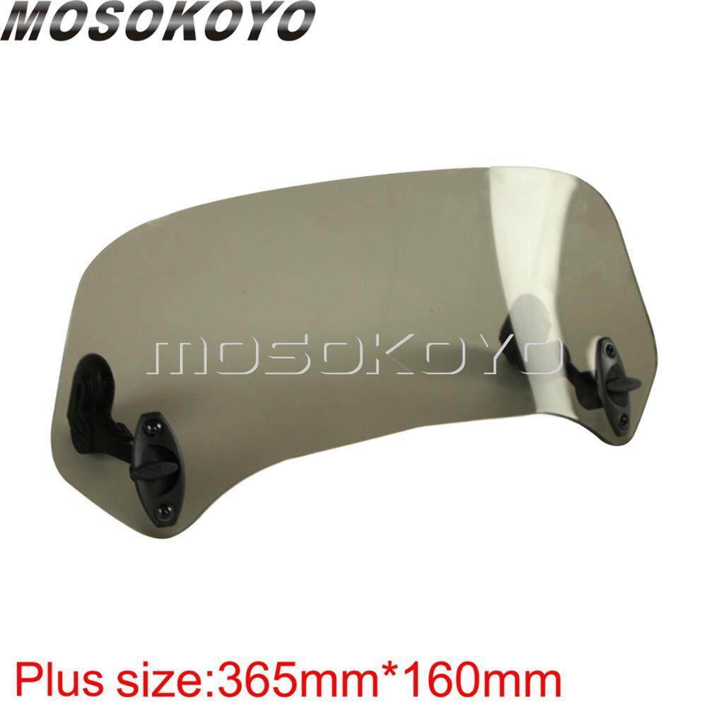Transparan Sepeda Motor Naik Adjustable Angin Layar Kaca Depan Spoiler Deflektor Udara untuk Honda BMW F800 R1200GS Kawasaki Yamaha