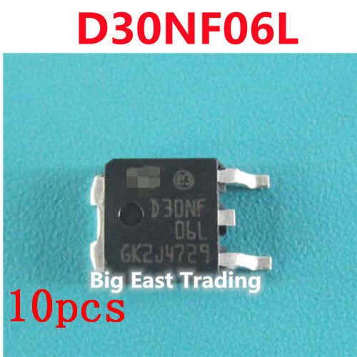 10pcs d30nf06l std30nf06 to-252 60v 35a,guaranteed quality