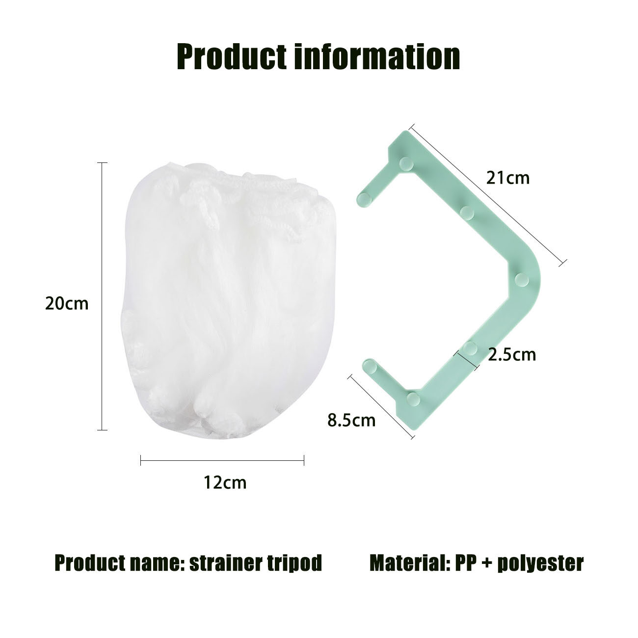 CNMF PP Durable Draining Hanging Storage Filter Sink Kitchen Utensils