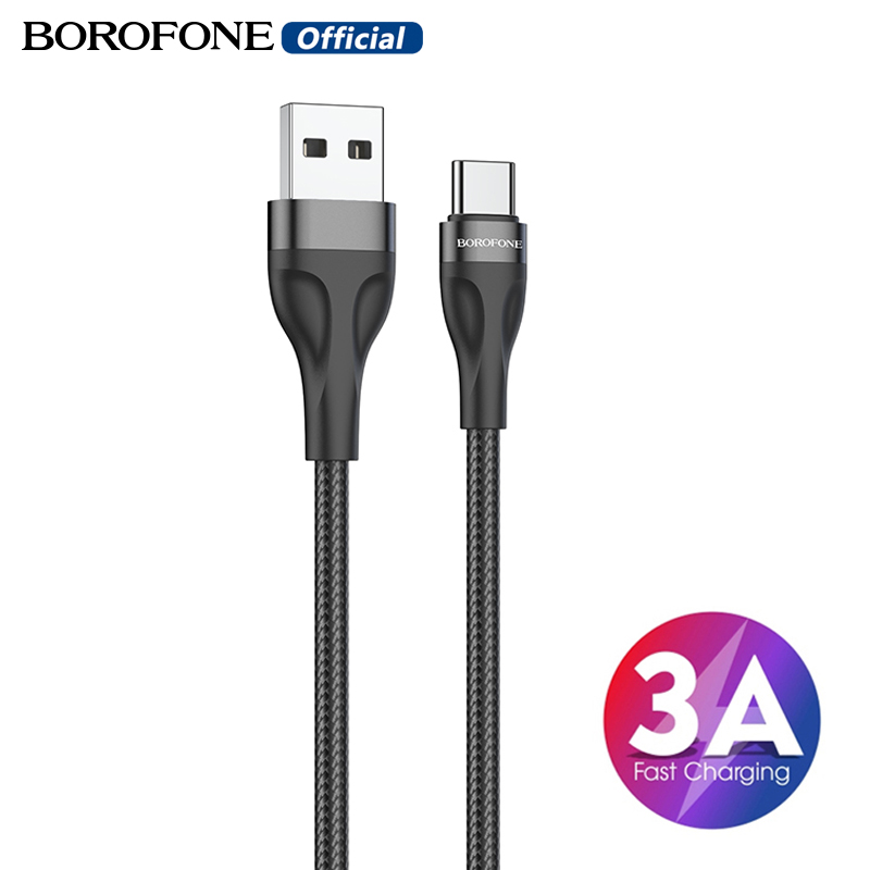 BOROFONE BX61 Fast Charging 3A/2.4A Data Cable For Lightning Type-C Micro For iPhone HUAWEI OPPO ViVO Xiaomi Samsung Redmi USB Cord 1M Cable