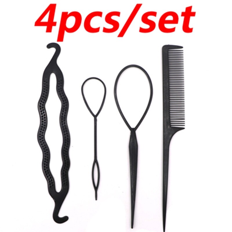 17KM Magic Hair Styling Accessories Hair Clip DIY Hair Braiding Braider Tool Set Twist Bun Barrette Elastic for Women Headband