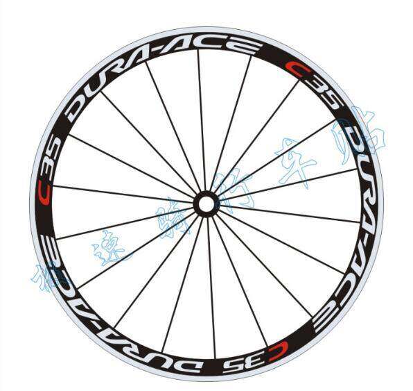 Dura Ace C35 700C Rim Clincher Bicycle Rims Sticker 30/40/50mm Decal for Road Bike Wheelset Reflective Stickers Fixed Gear Wheel Accessories