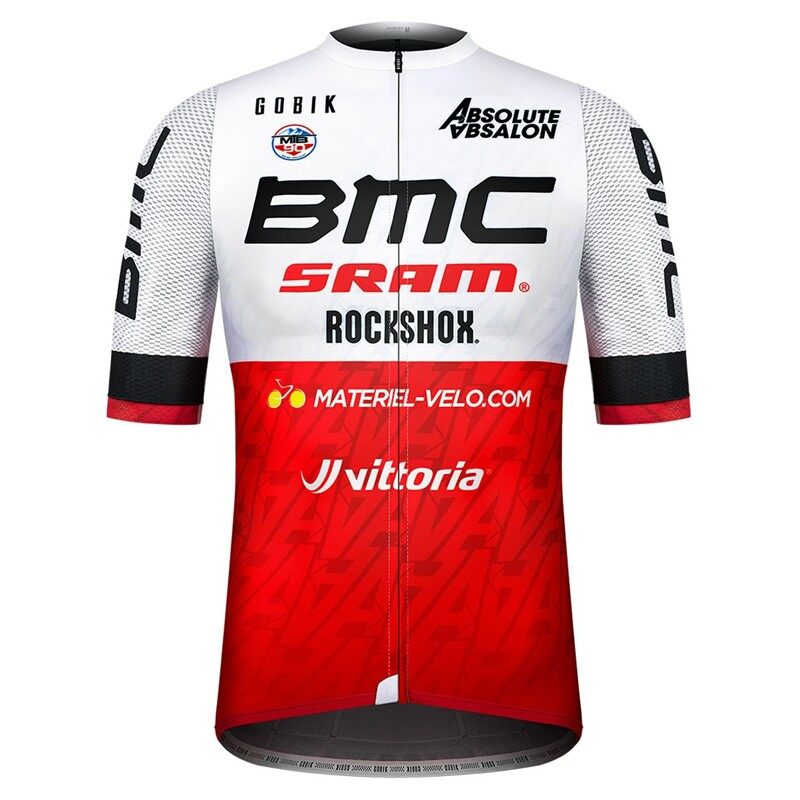 Mountain Bike Breathable BMC Sram Rockshox Cycling Jersey Short Sleeve Top Shirt For Men