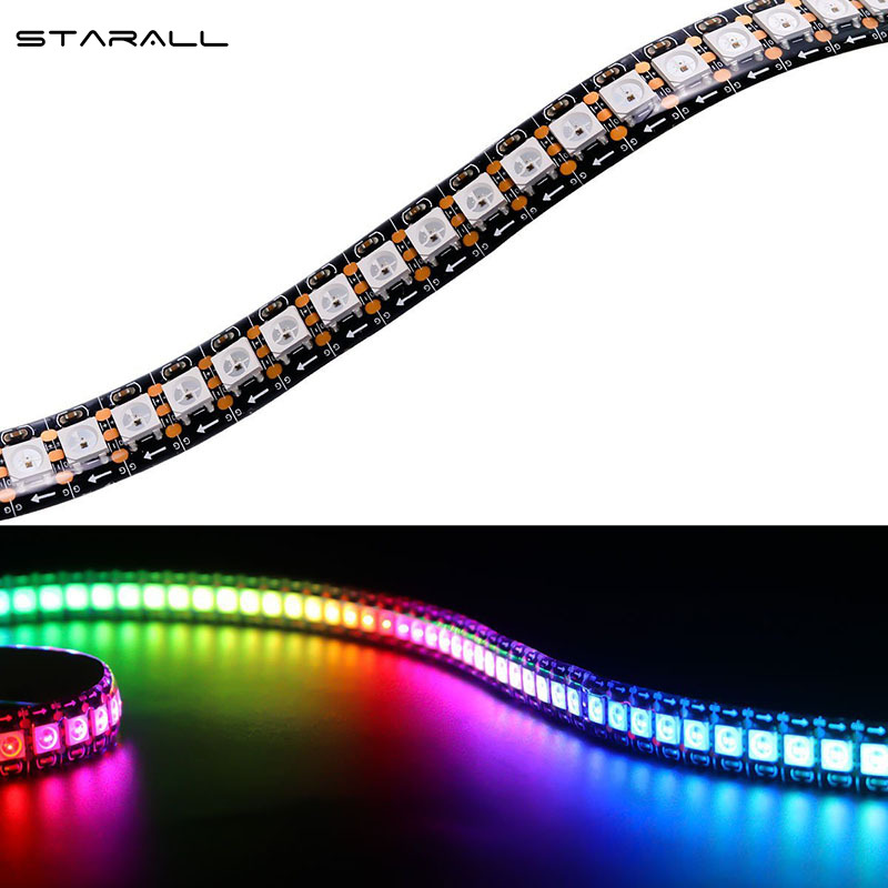 StarALL Đèn LED Đầy Màu Sắc Led Pixel Dải Đèn WS2812B DC5V Tự Làm PCB Không Thấm Nước