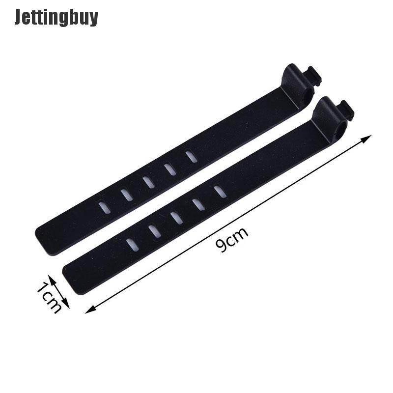 [Jettingbuy] 2PCS Silicone Phone Data Cable Winder Earphone Clip Charger Organizer Cable Tie Black